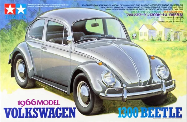 ماکت کیت ساخت فولکس‌واگن بیتل ۱۹۶۶ (تامیا) Auto World