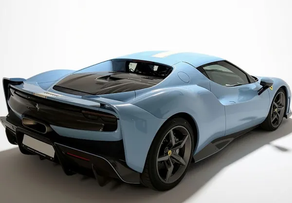 ماکت Ferrari 296 Speciale رنگ Azzurro La Plata با نوار ایتالیایی (BBRC323O) BBR