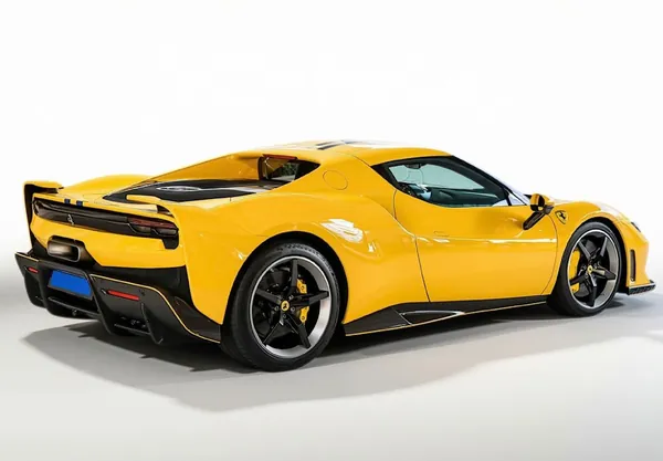 ماکت Ferrari 296 Speciale رنگ Giallo Modena با نوارهای Blu NART (BBRC323H) BBR