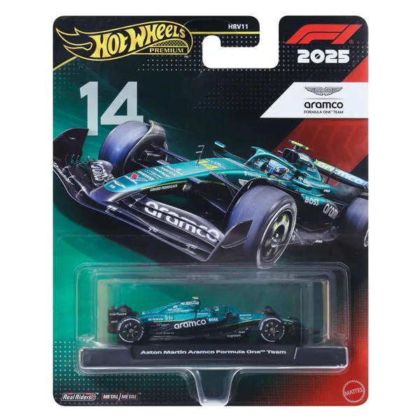 ماکت تیم استون مارتین آرامکو فرمول یک ۲۰۲۵ (۱۷)، سری Premium Hot Wheels