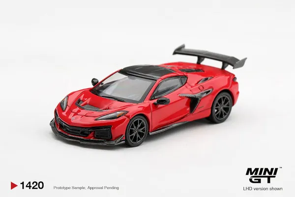ماکت Chevrolet Corvette ZR1 رنگ Torch Red، عرضه: سه‌ماهه اول ۲۰۲۷ (MGT01420) MINI GT
