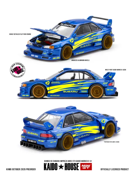 ماکت سوبارو ایمپرزا WRX STI کایدو ورکس V1 (KHMG318) MINI GT