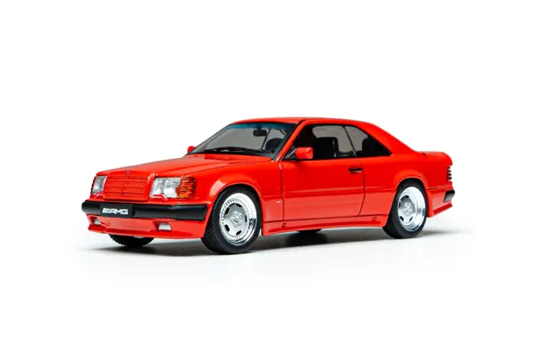 ماکت مرسدس بنز 300CE 6.0 AMG «هَمر» وایدبادی قرمز سیگنال ۱۹۸۸ Solido