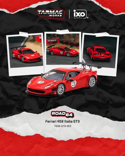 ماکت Ferrari 458 Italia GT3 قرمز Tarmac Works