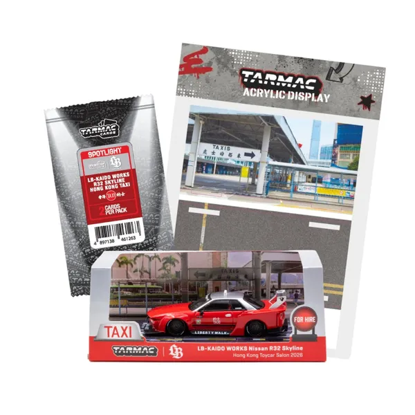 ماکت بسته ویژه تاکسی هنگ‌کنگ تارمک، نمایشگاه Toycar Salon هنگ‌کنگ ۲۰۲۶ Tarmac Works
